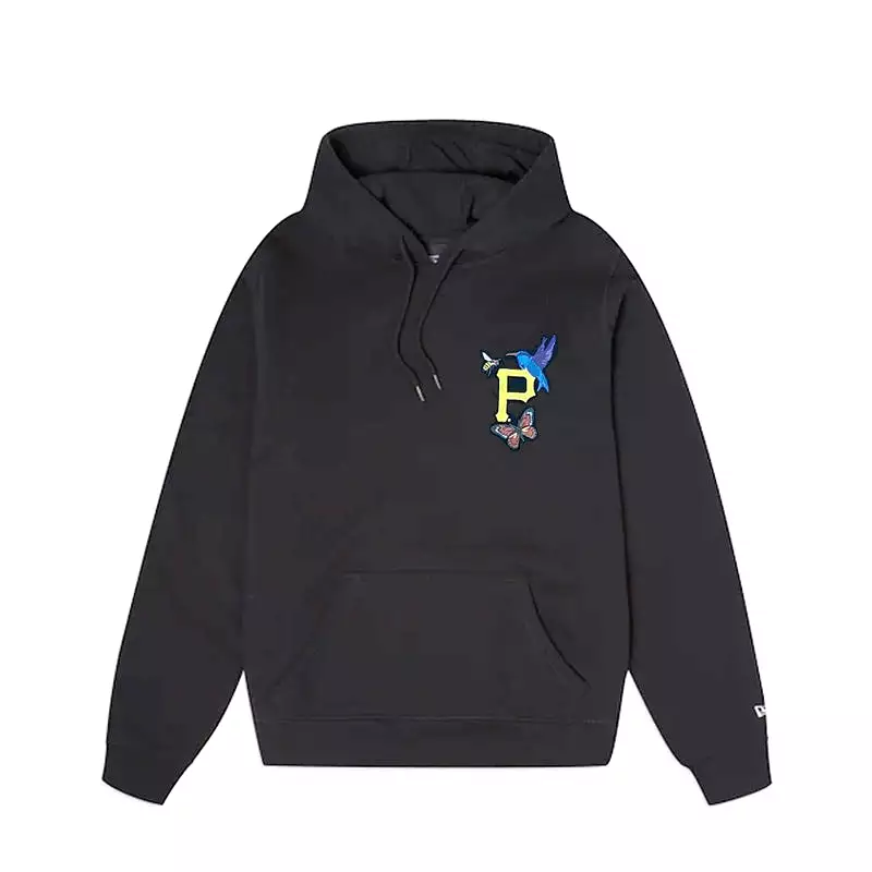 [13090867] Pittsburgh Pirates Blooming Black Men's Pullover Hoodie