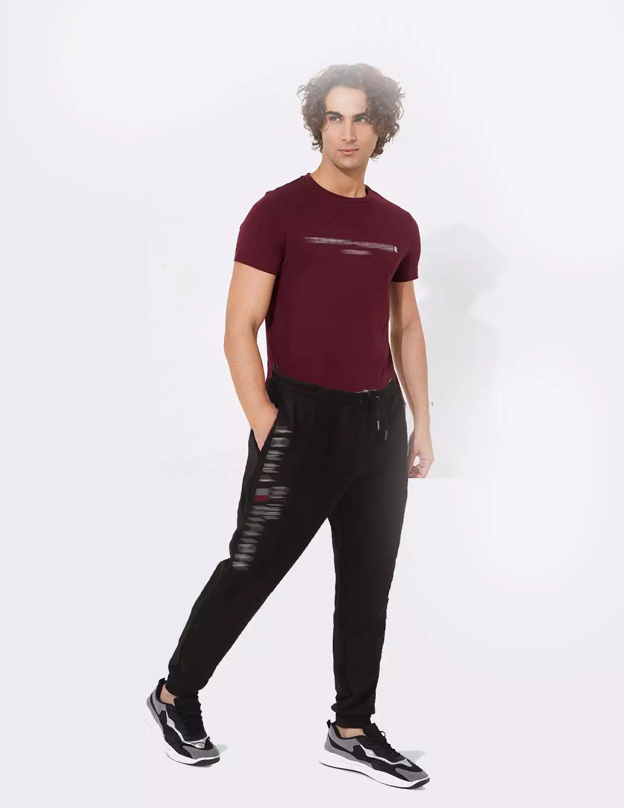 2 Pcs Men's Fashion T-Shirt & Shorts Set S524798