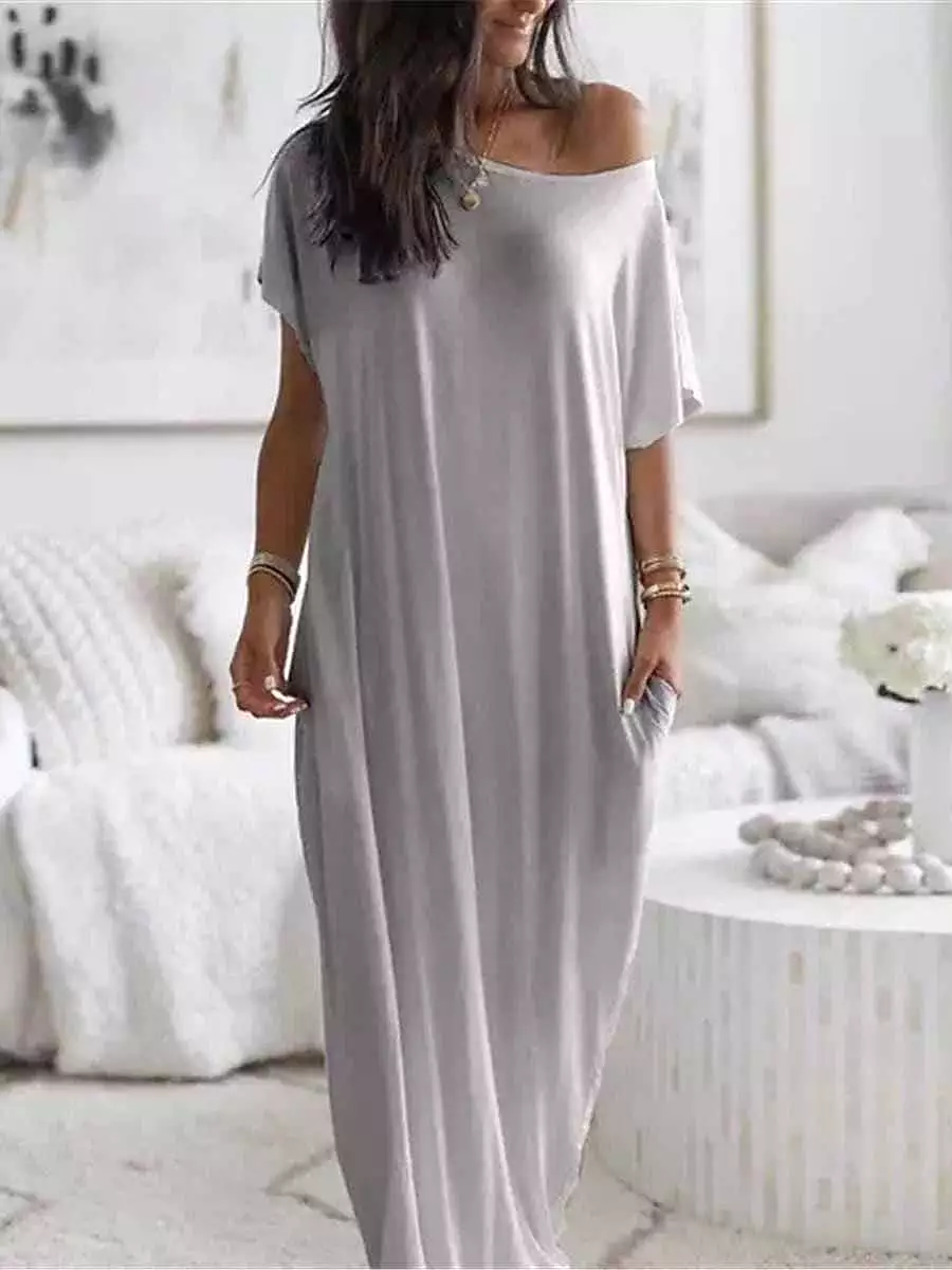 Abstract Charm Polyester Nightgown Dress for Women