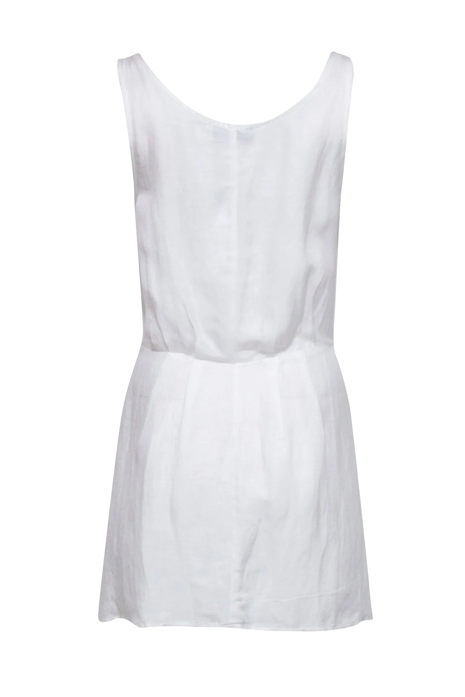 Anemos - Ivory Linen Blend D.K. Mini Tie Dress Sz M