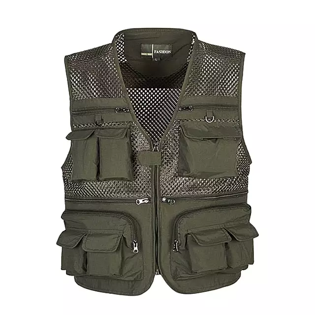 ASHORESHOP Men's Vest Tactical Webbed Gear Vest Summer Photographer Waistcoat