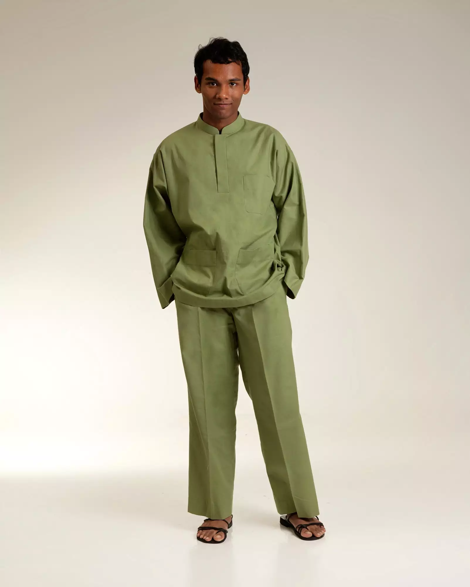 Baju Melayu Lurus Set (Pistachio)