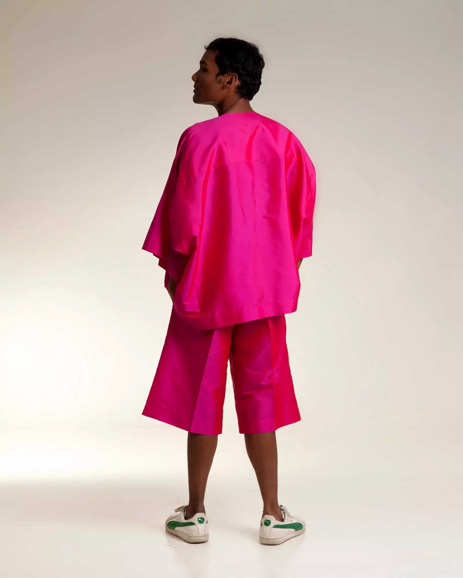 Baju Melayu Pendek Set (Fuschia)