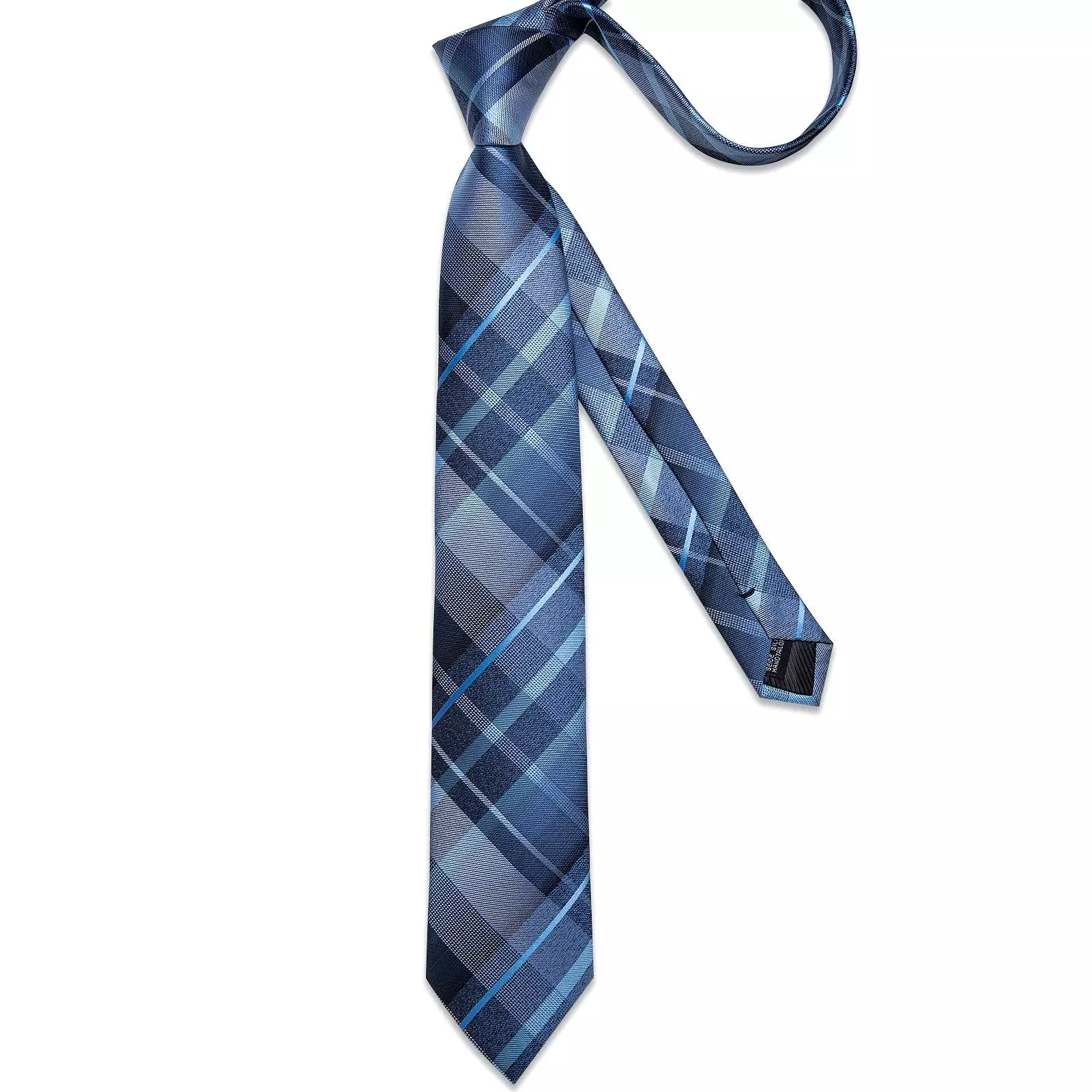 Blue Checked Necktie Set