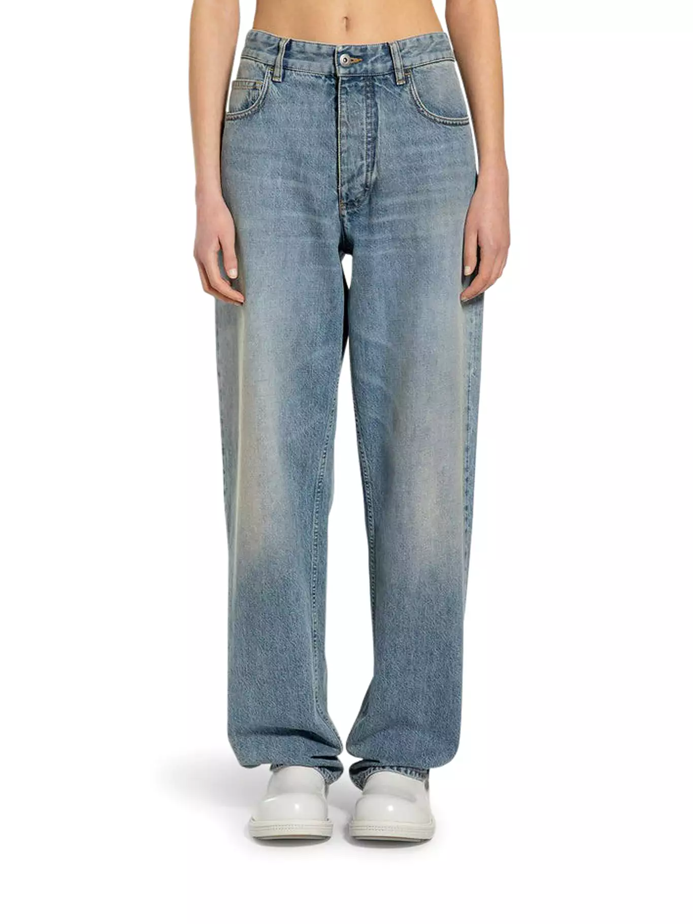 Bottega veneta women`s blue denim jeans