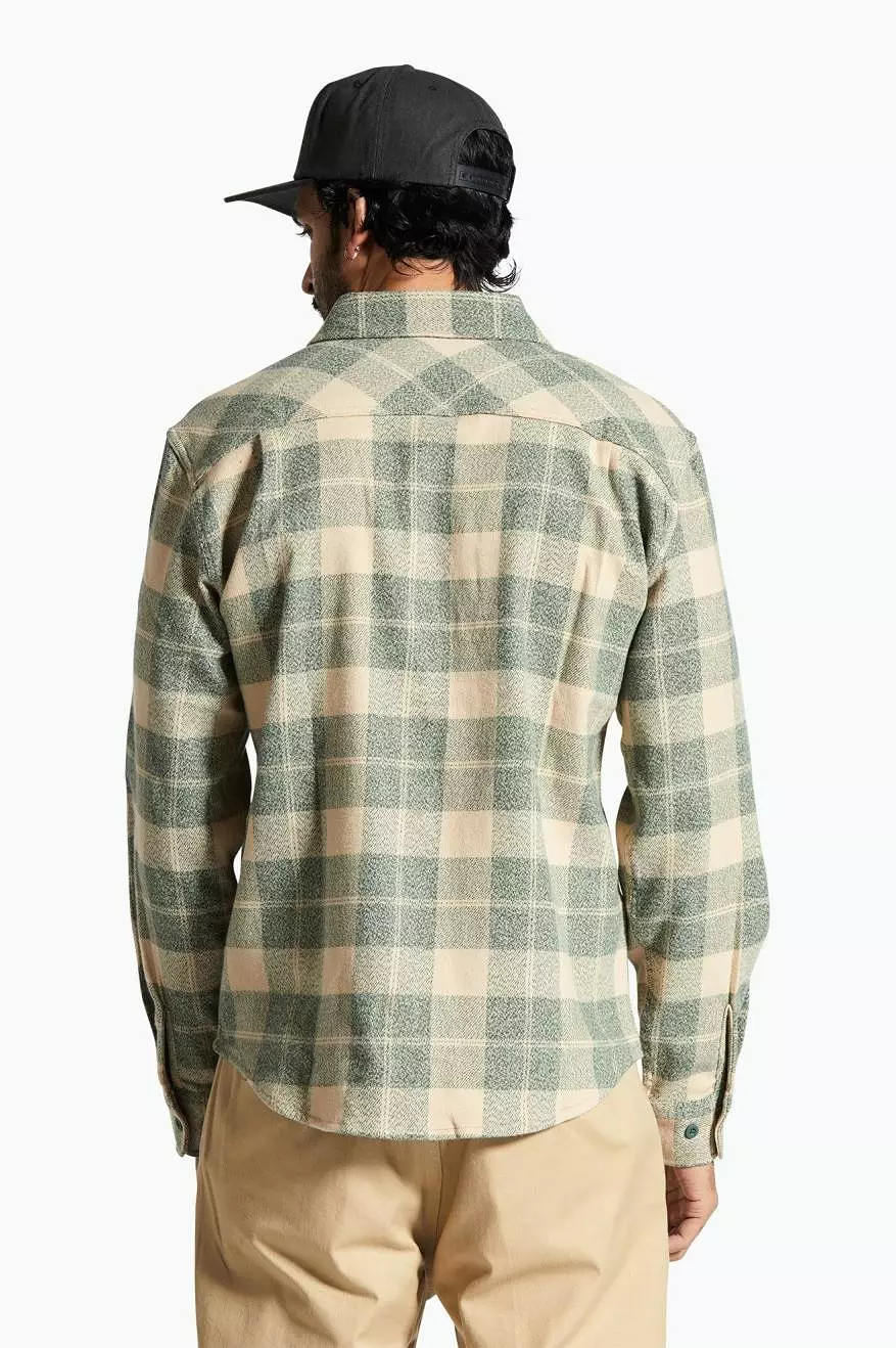 Bowery Stretch Water Resistant Flannel - Trekking Green/Oatmilk