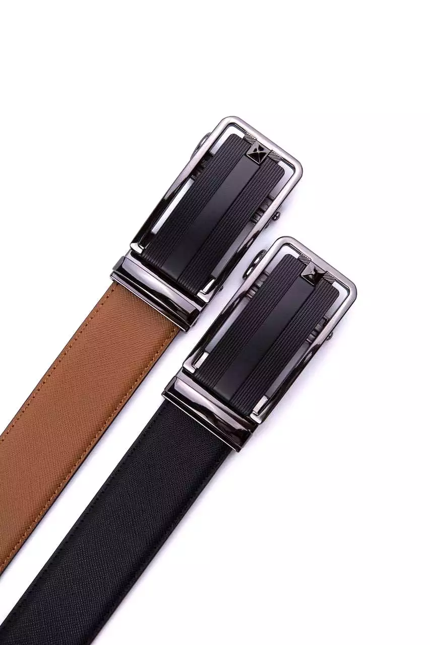 Braveman Men's Automatic Ratchet Buckle Leather Dress Belt