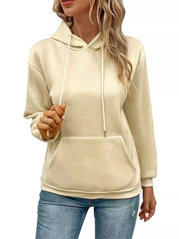 Casual Solid Women Hoodie