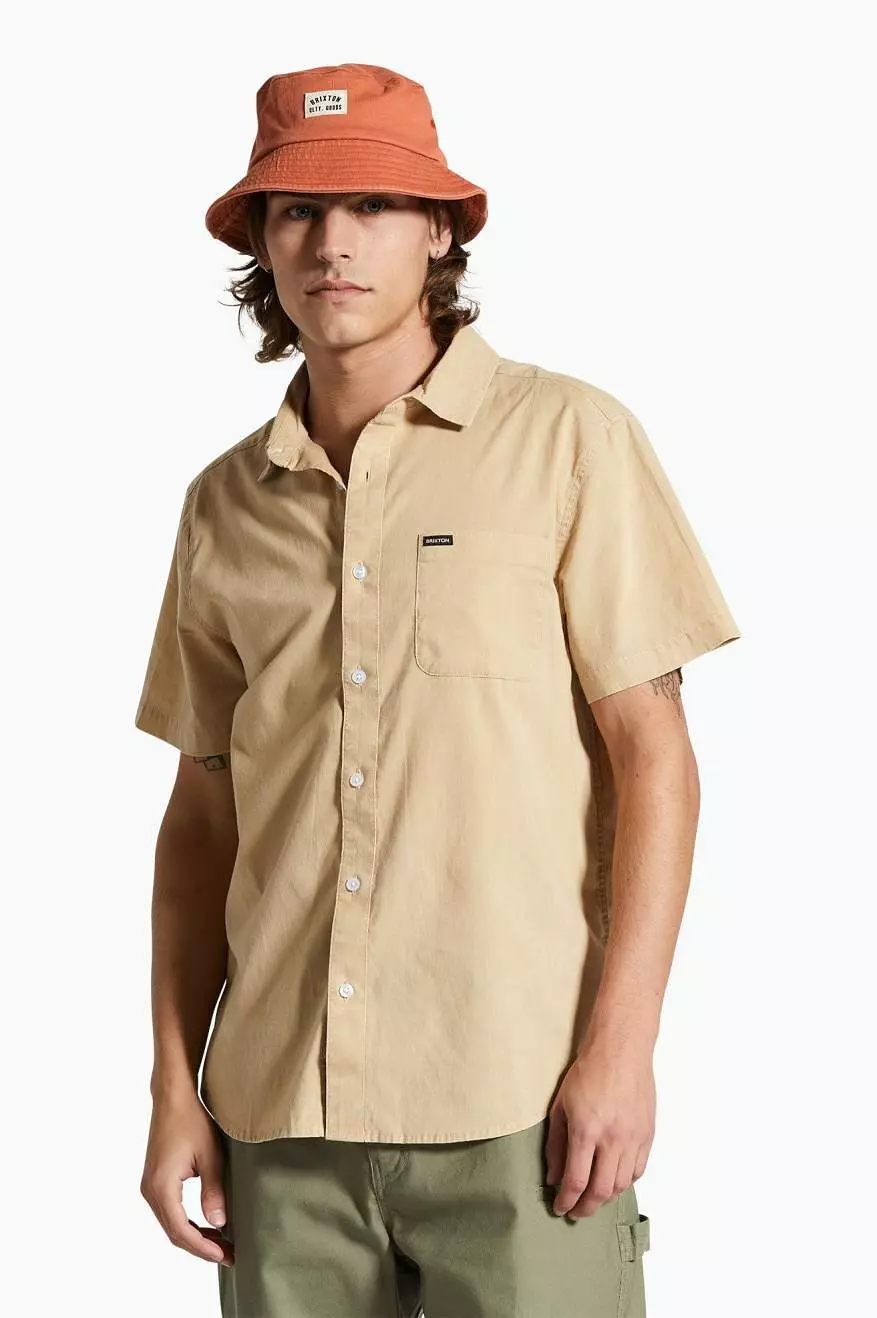 Charter Sol Wash S/S Woven Shirt - Oat Milk Sol Wash