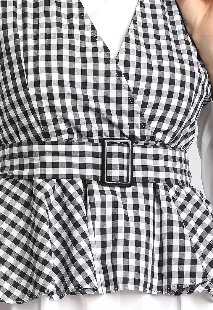 Checkered Top Dress Set