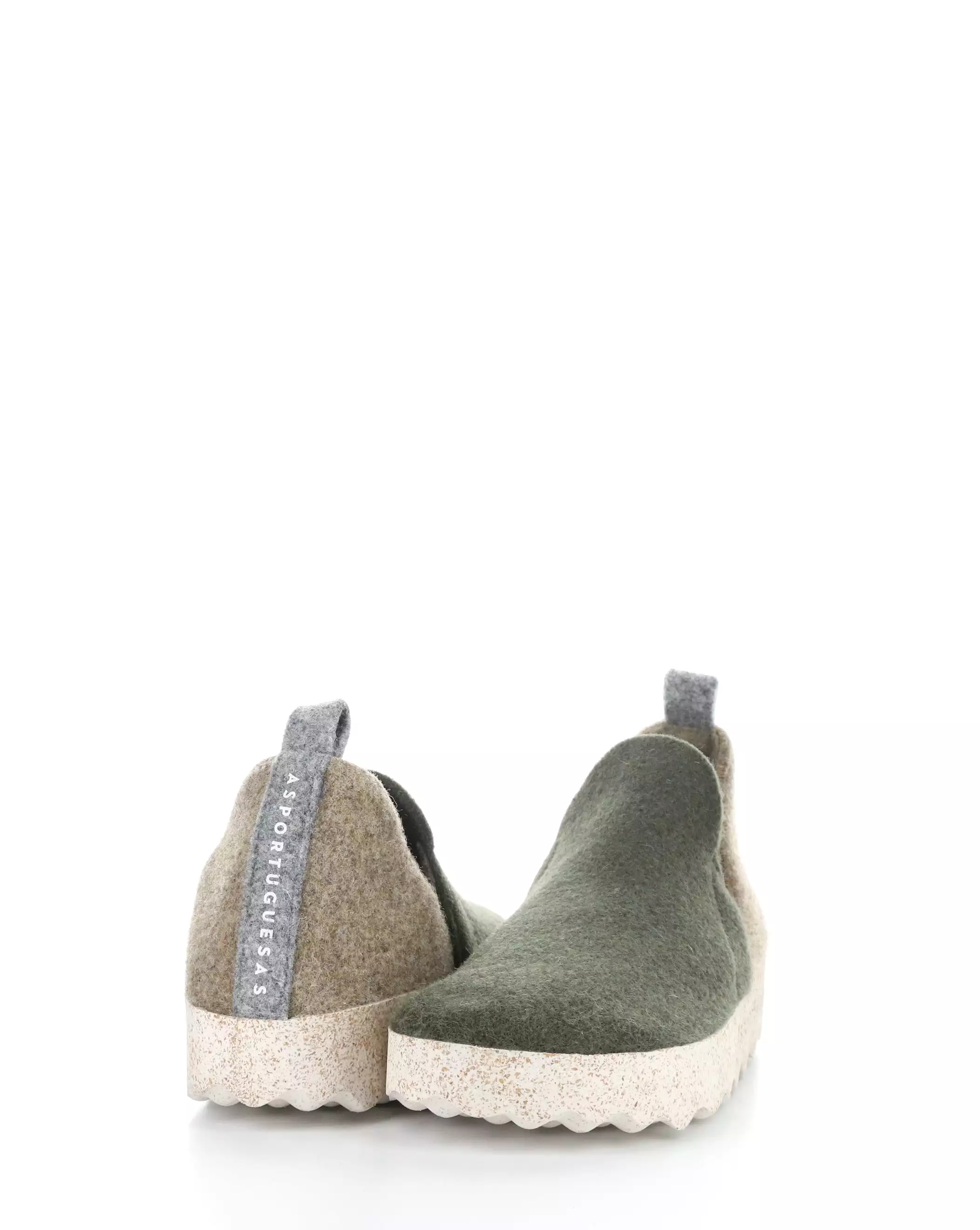 CITY089ASPM 006 MILITARY GREEN/TAUPE Round Toe Shoes