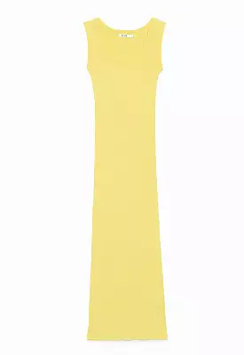 Classic Sleeveless Solid Ribbed Dress