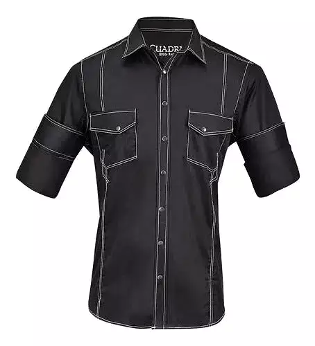 CM00063 - Cuadra black fashion cowboy cotton shirt for men