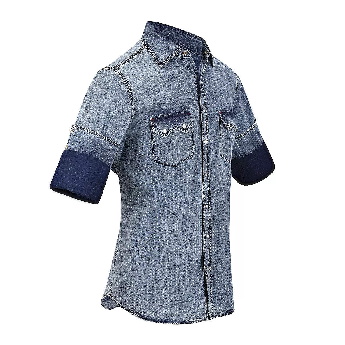 CM00100 - Cuadra blue cowboy fashion cotton shirt for men