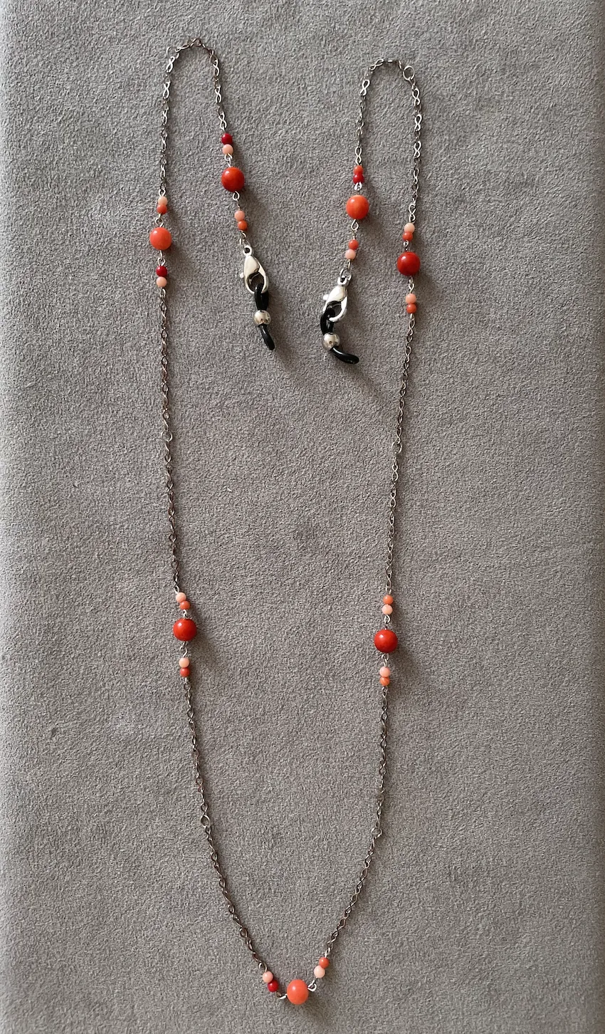 Coral beads Eye-wear chain