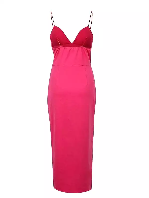 Elegant Spaghetti Strap Midi Dress for Women - Perfect for Summer and Spring Events