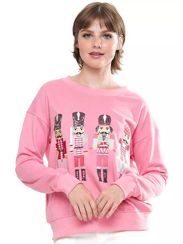 Embroidered Sequined Women Sweatshirt