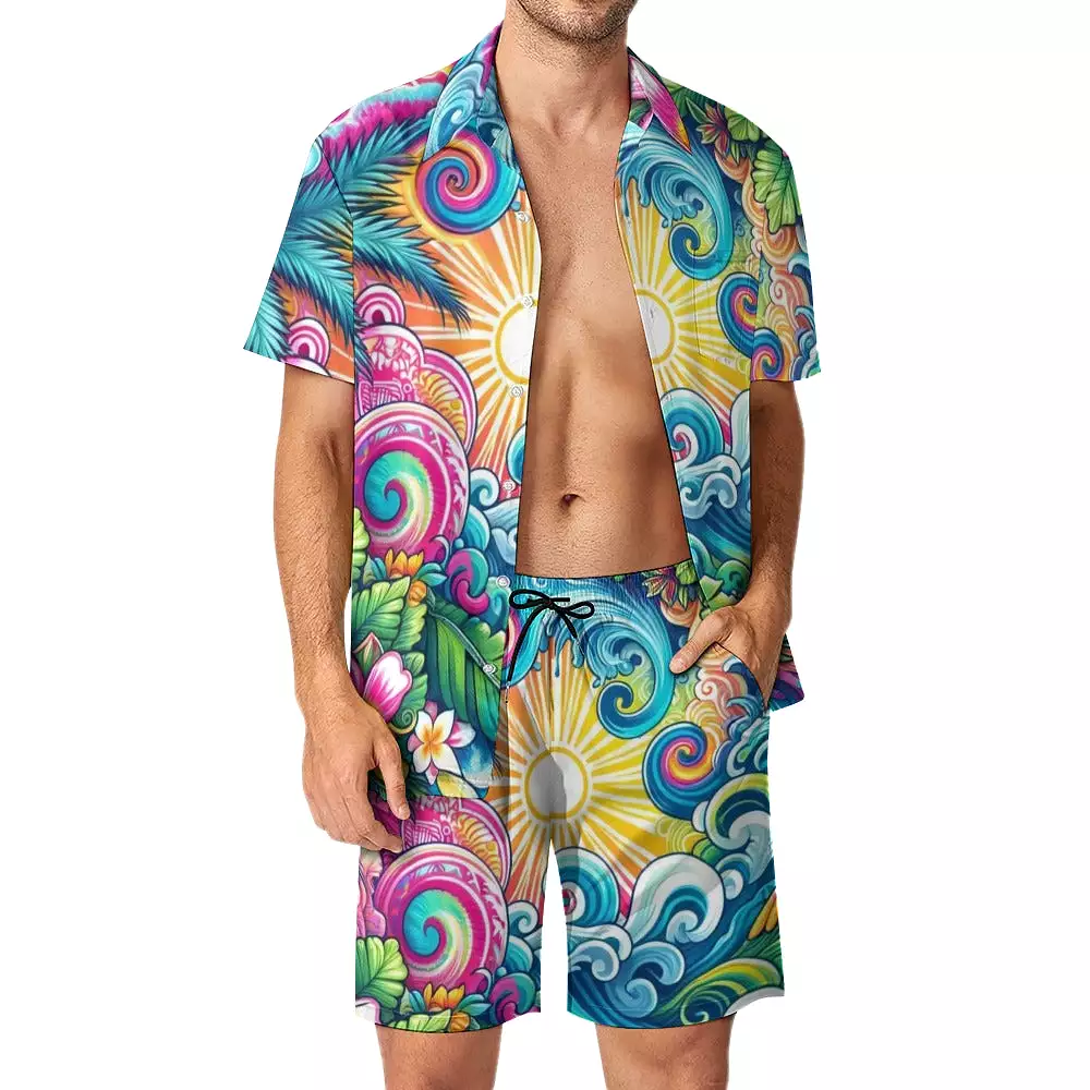 Euphoric Tides Men's Rave Swimwear