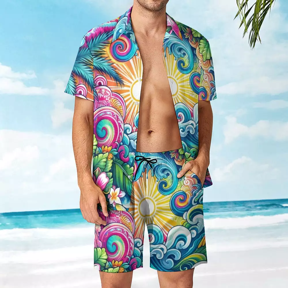 Euphoric Tides Men's Rave Swimwear