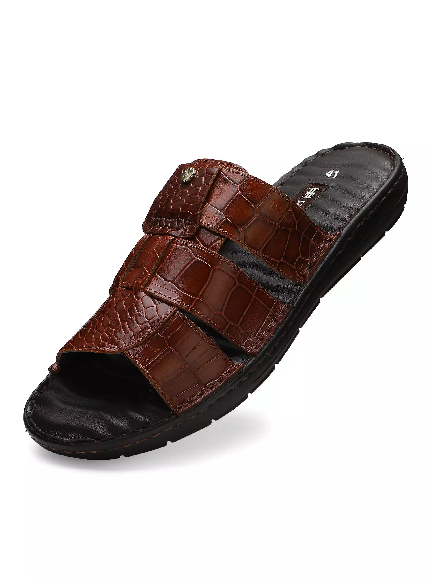 Ezok Men Croco Leather Oscar Sandal 2301