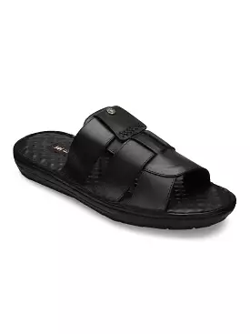 Ezok Men Norberto Black Leather Sandal 2301