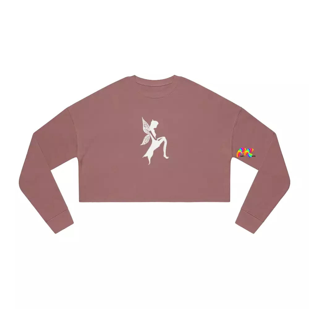 Fairy Silhouette Women's Cropped Sweatshirt