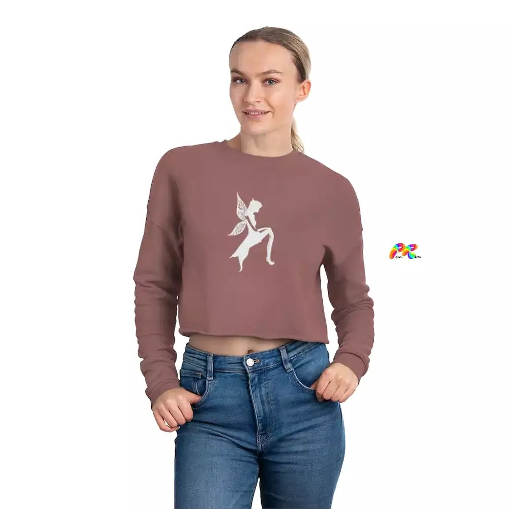 Fairy Silhouette Women's Cropped Sweatshirt