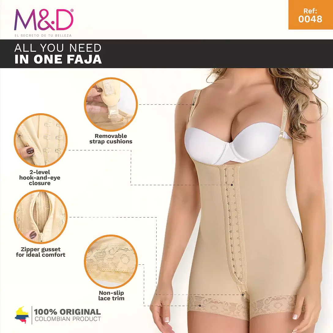 Fajas MYD 0048 Extra Short Slimming Body Shaper for Women / Powernet