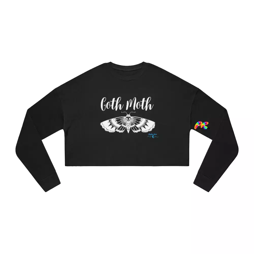 Goth Moth Women's Cropped Sweatshirt