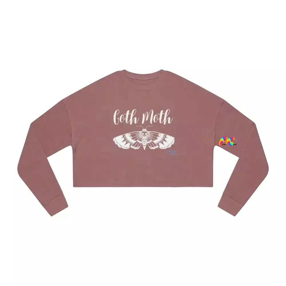 Goth Moth Women's Cropped Sweatshirt