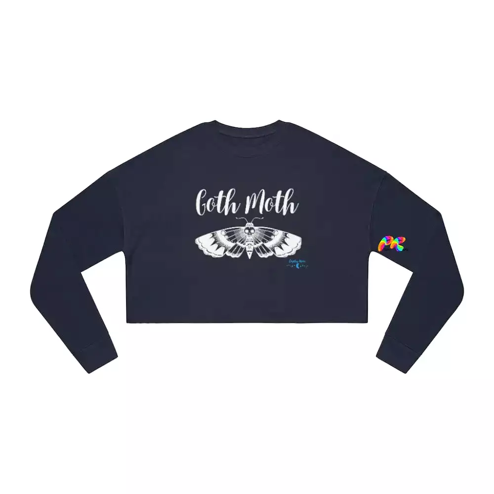 Goth Moth Women's Cropped Sweatshirt