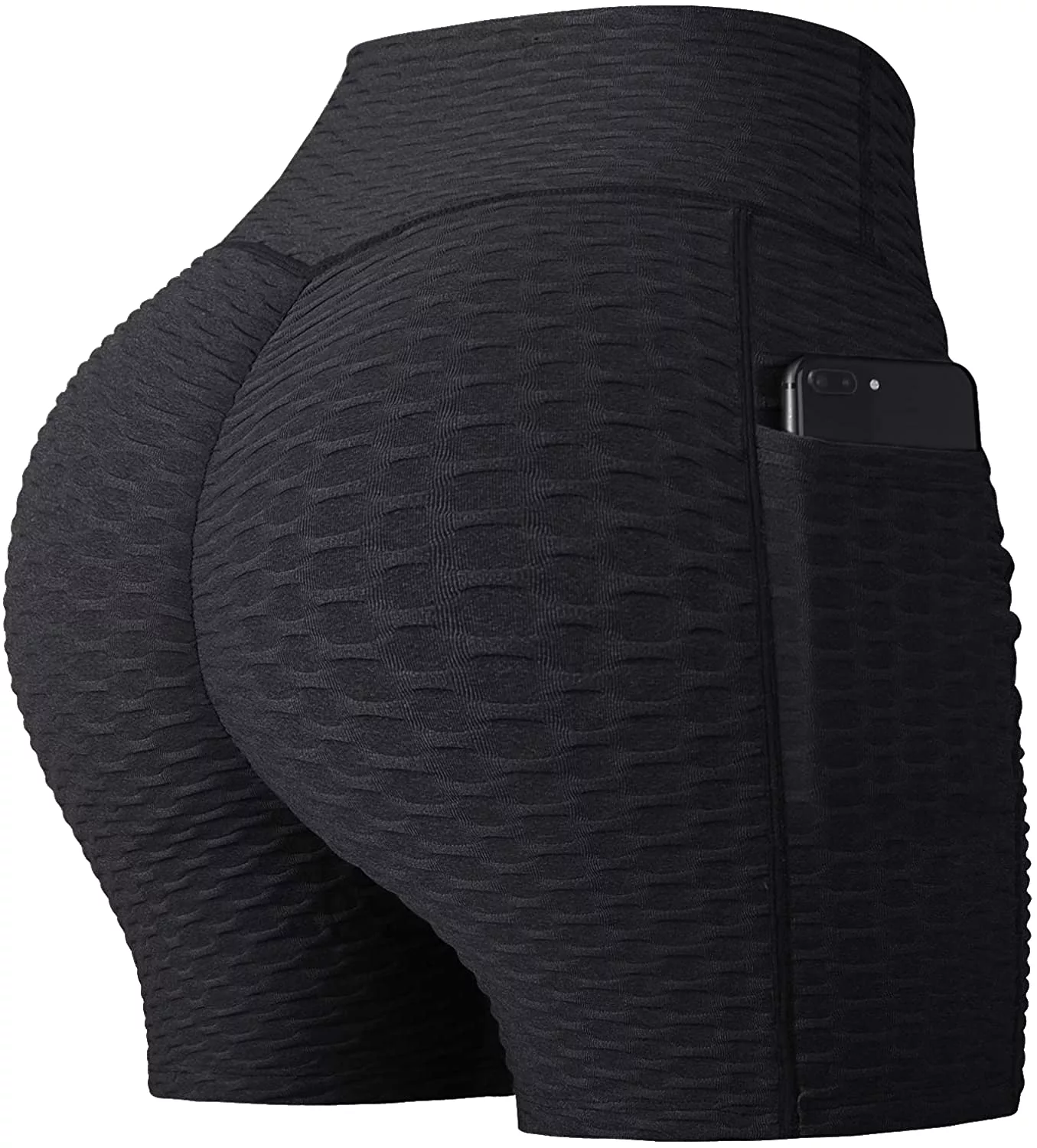 Haute Edition Women's Side Pocket Booty Lift Yoga Active Workout Bike Short