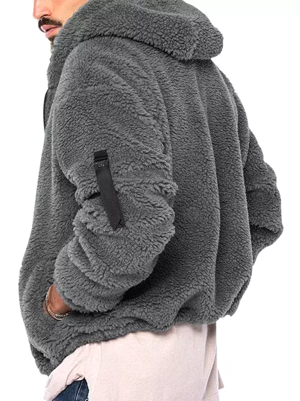 Hooded Fleece Men Winter Jacket