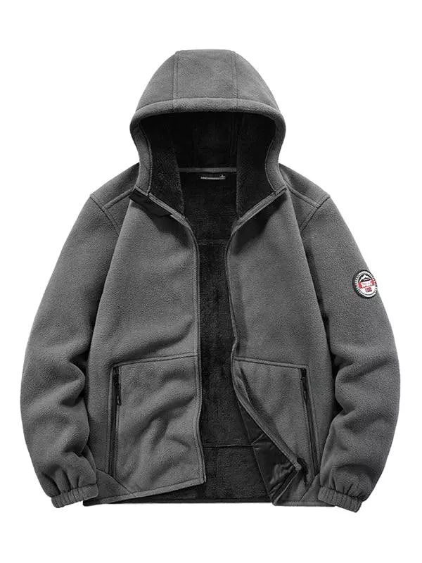 Hooded Winter Men Fleece Jacket