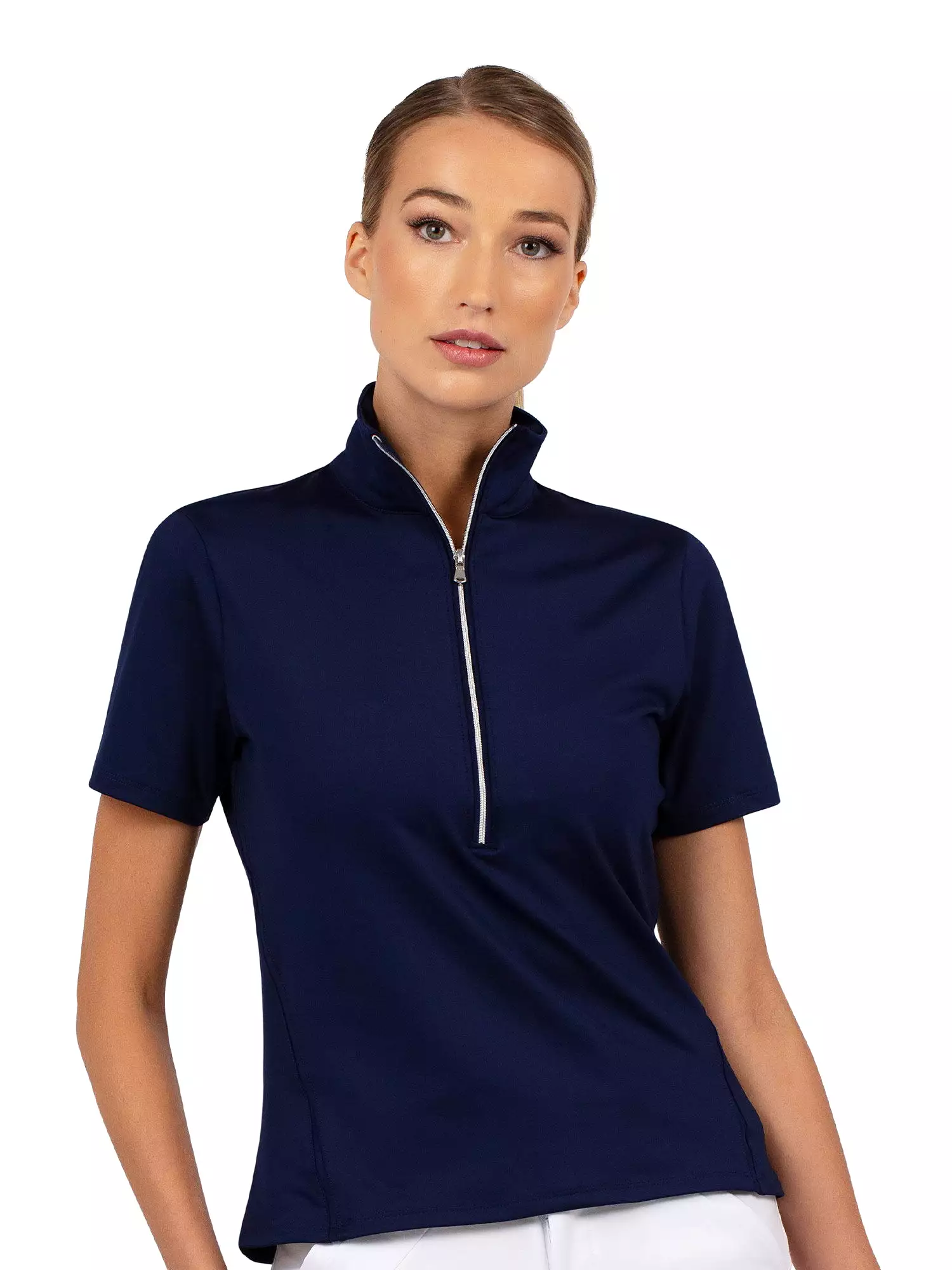 Ivy Golf Performance Short Sleeve Quarter Zip - Ink