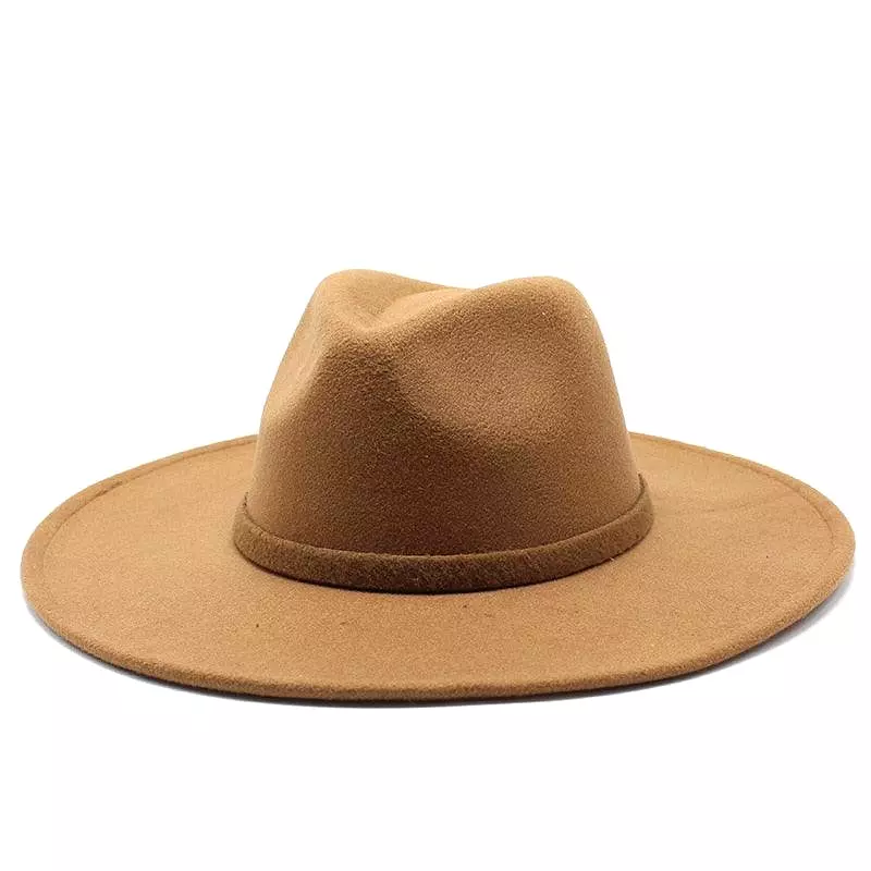 Jazz Style Wide Brim Fedora Hat