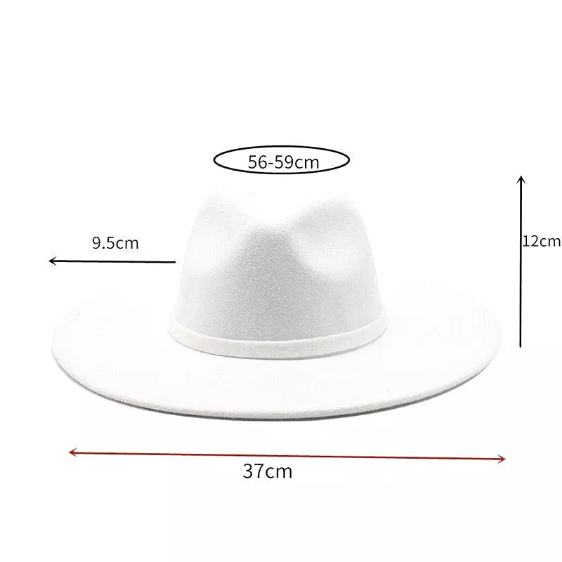 Jazz Style Wide Brim Fedora Hat