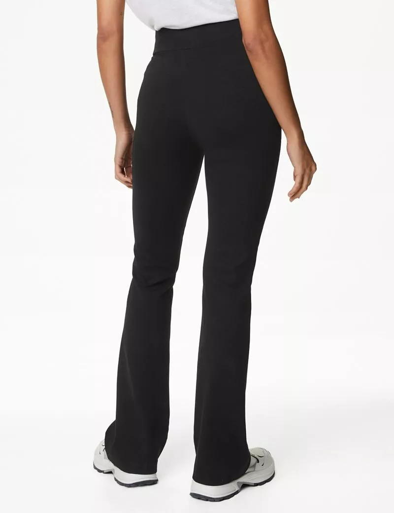 Jersey Elasticated Waist Flared Trousers