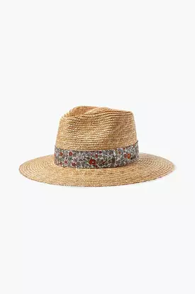 Joanna Short Brim Hat - Honey/White Floral