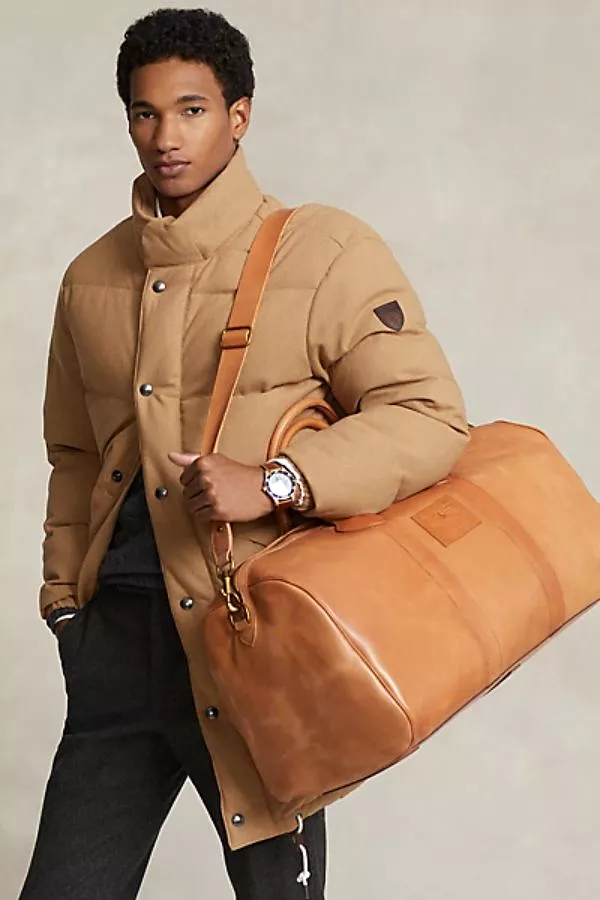 Large Icon Heritage Leather Duffle