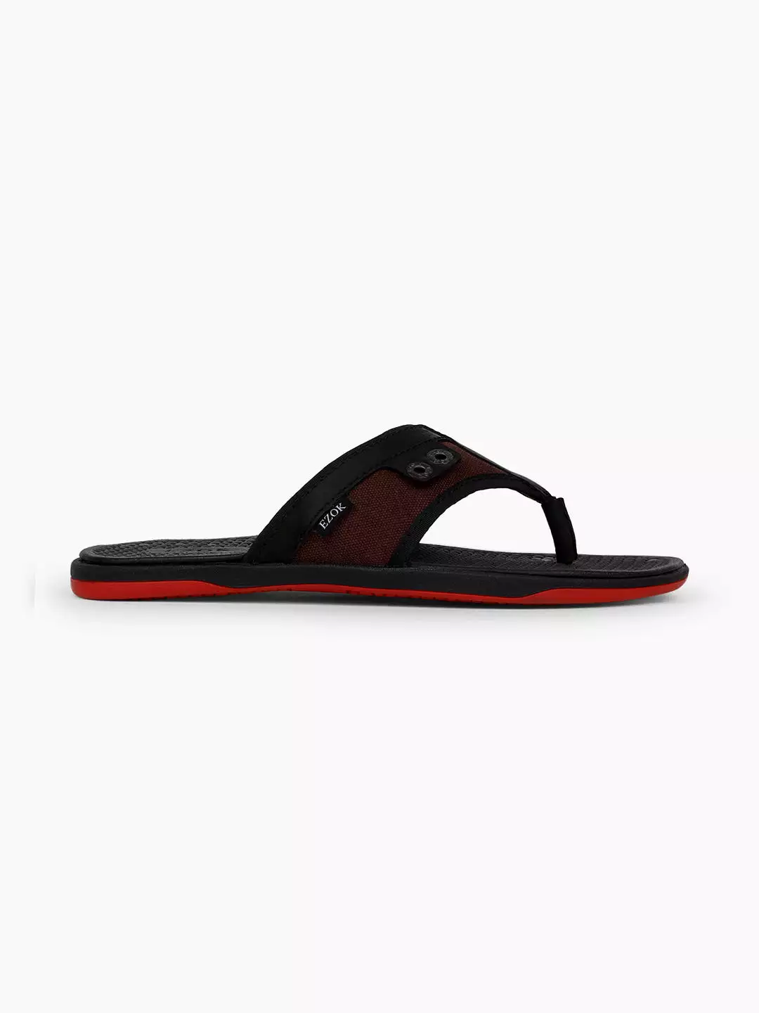 Leather flipflops for men (black)