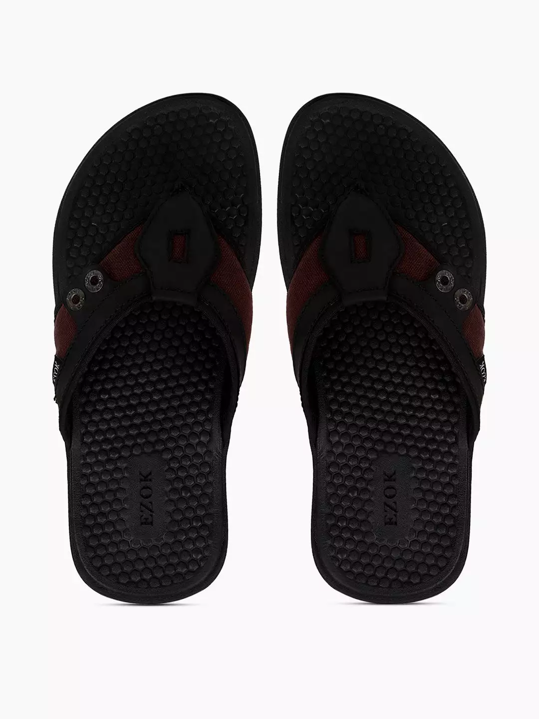 Leather flipflops for men (black)