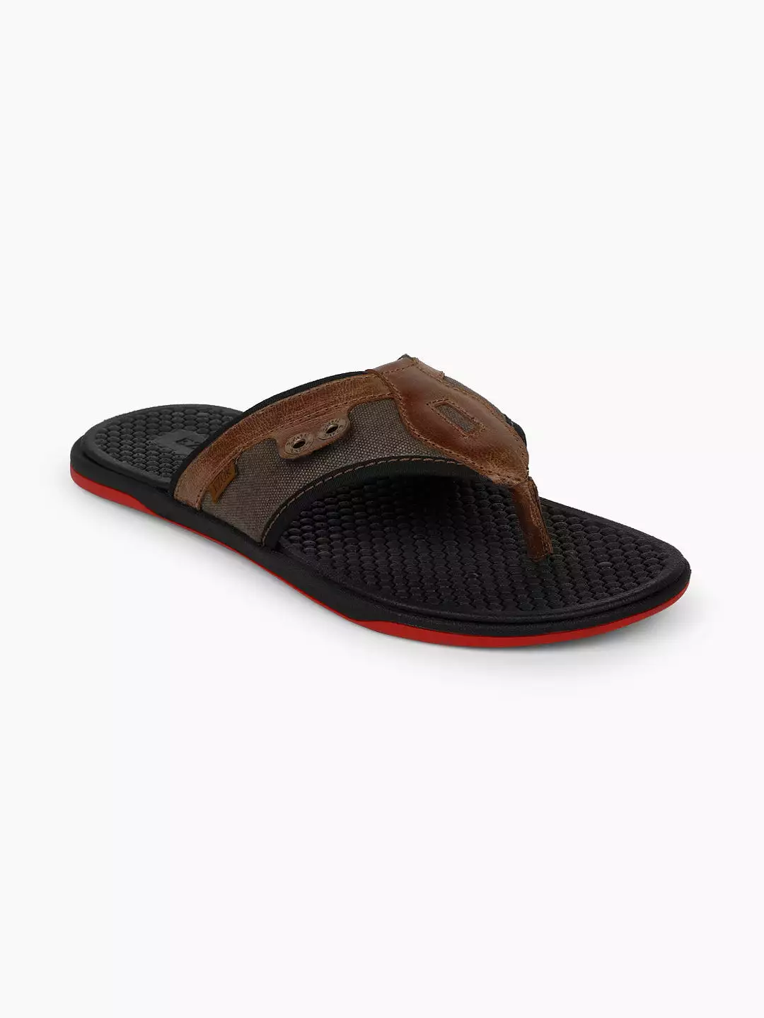 Leather flipflops for men (Brown)