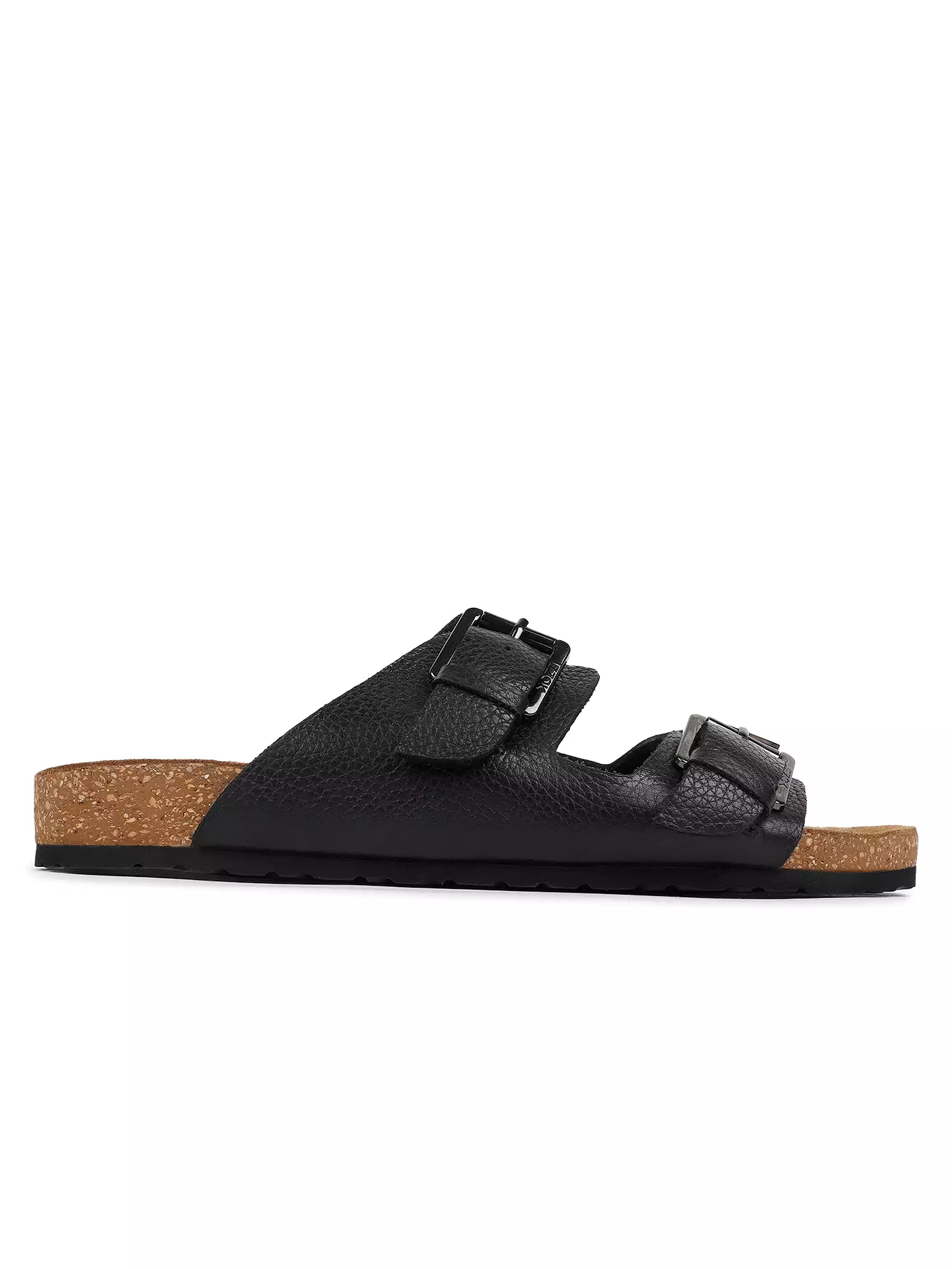 Leather sandal for men (black)