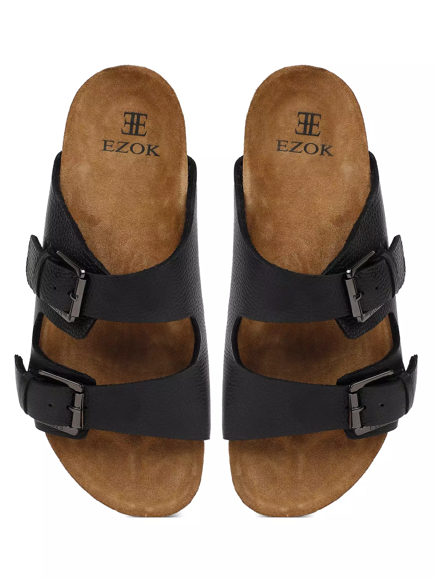 Leather sandal for men (black)