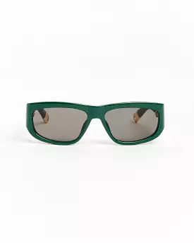 Les Lunettes Pilota Sunglasses in Dark Green