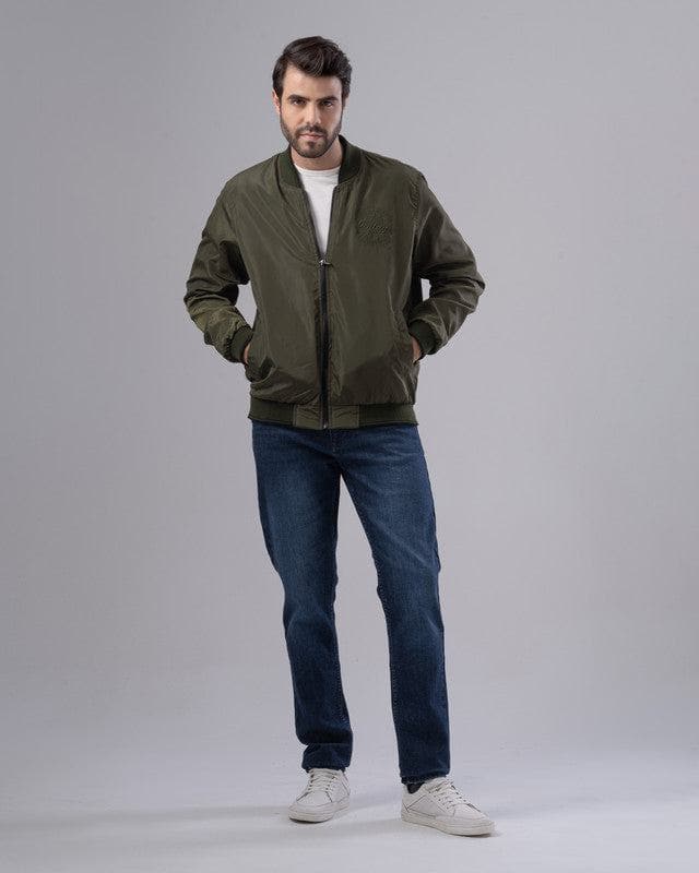 LIGHTWEIGHT BOMBER JACKET - OLIVE