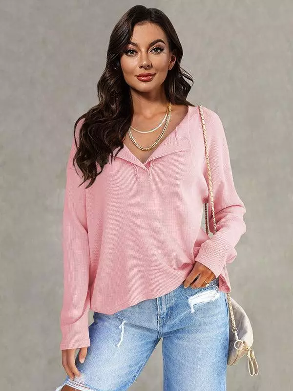 Loose Knitted Women Sweatshirt