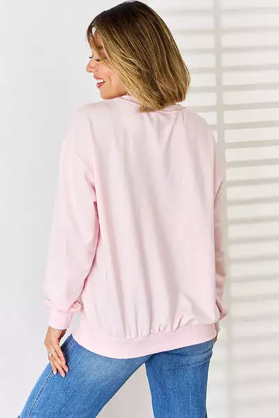 Love You Heart Sequin Sweatshirt