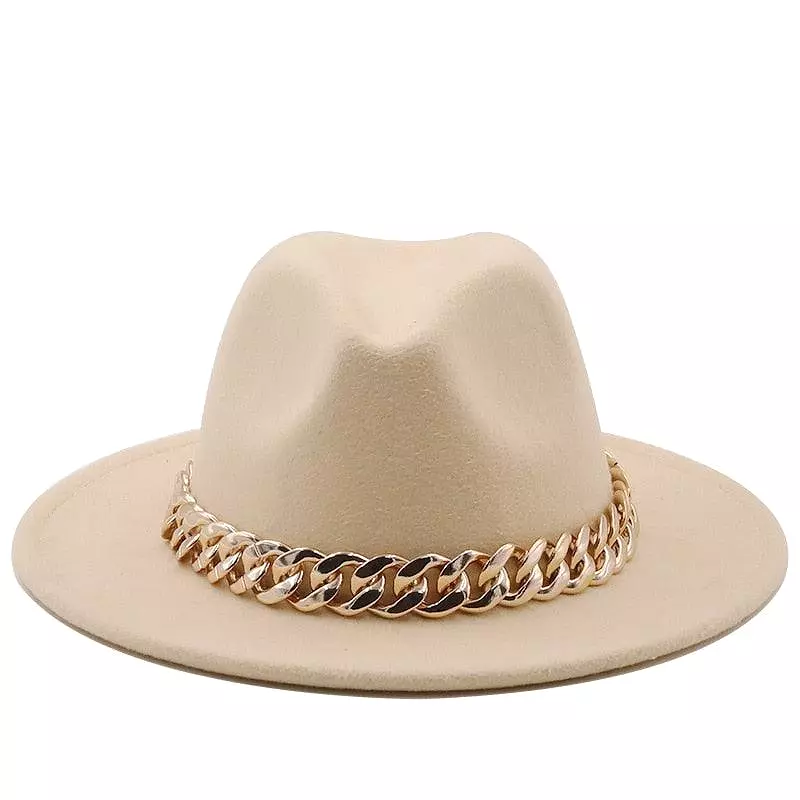 Luxury Fedora Hat With Chain